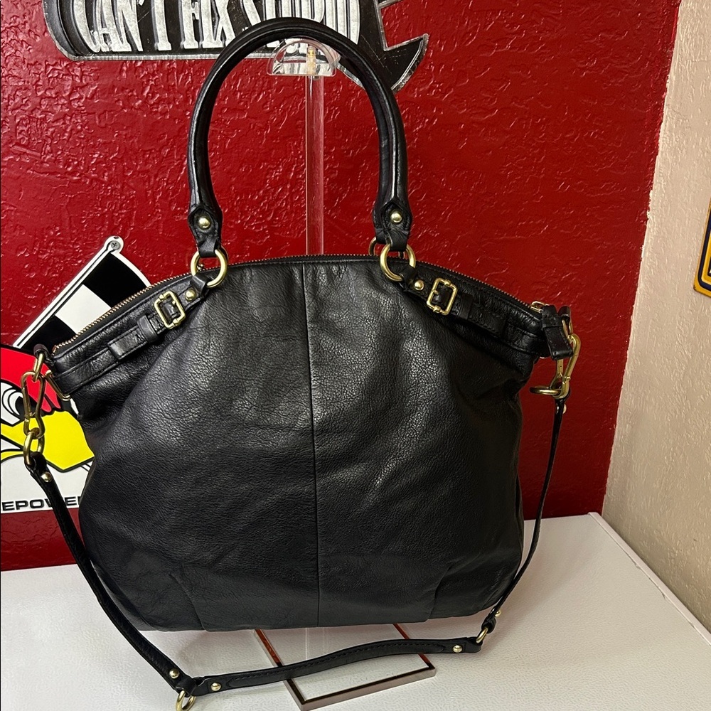 Coach Black Leather Shoulder Bag - Picture 6 of 13